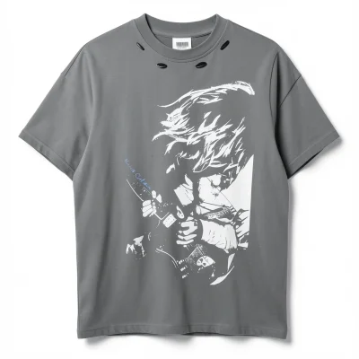 PULOVER GRIS CON DISEÑO GRÁFICO