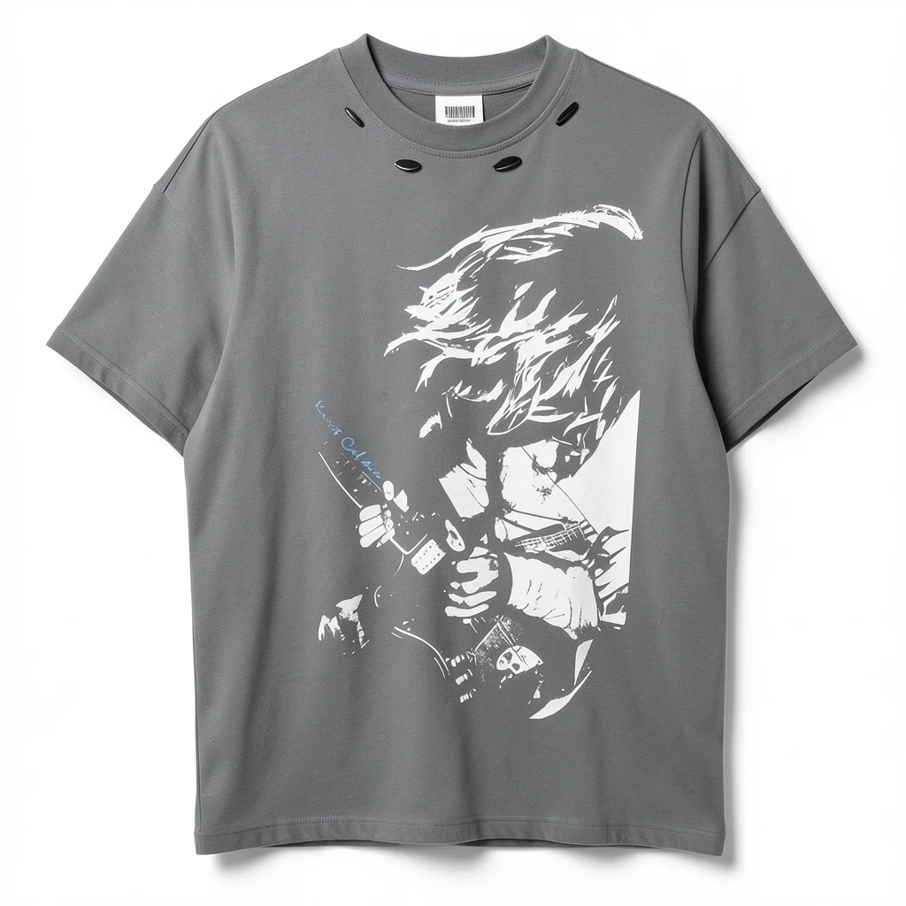 PULOVER GRIS CON DISEÑO GRÁFICO