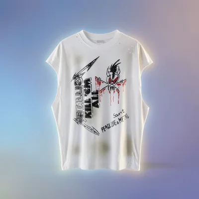 Camiseta sin mangas con estampado gráfico